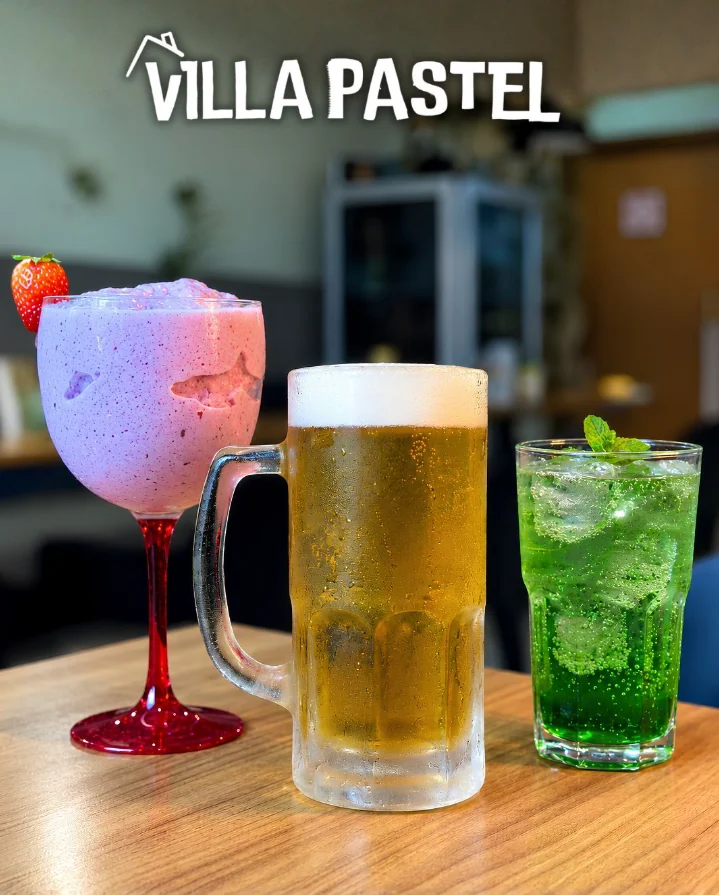 Drinks e bebidas da Villa Pastel